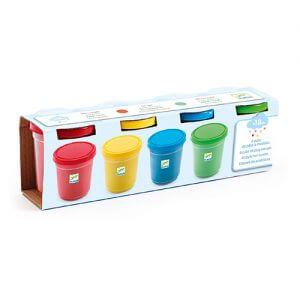  - ערכת בצק טבעי לילדים – ירוק, כחול, צהוב ואדום