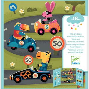  - מדבקות רב פעמיות  – יצירה לקטנטנים מכוניות