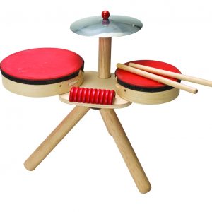  - מערכת תופים מעץ לילדים Plan Toys