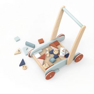  - עגלת קוביות מעץ speedy monkey