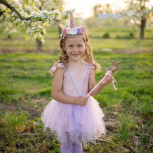  - תחפושת שמלת חד קרן לילדות עם קשת חד קרן