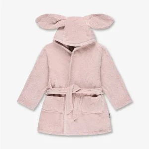  - חלוק רחצה לילדים 1-2Y – ורוד פודרה