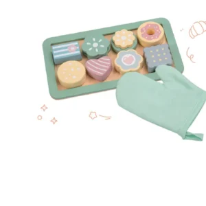  - משחק מטבח לילדים – סט עוגיות מעץ
