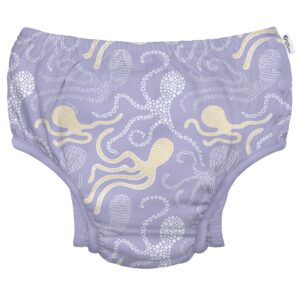  - חיתול בגד ים רב פעמי עם טיקטקים – סגול תמנונים