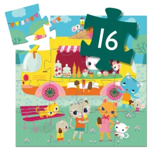  - פאזל לילדים 16 חלקים – אוטו גלידה DJECO